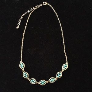 Turquoise and silver necklace